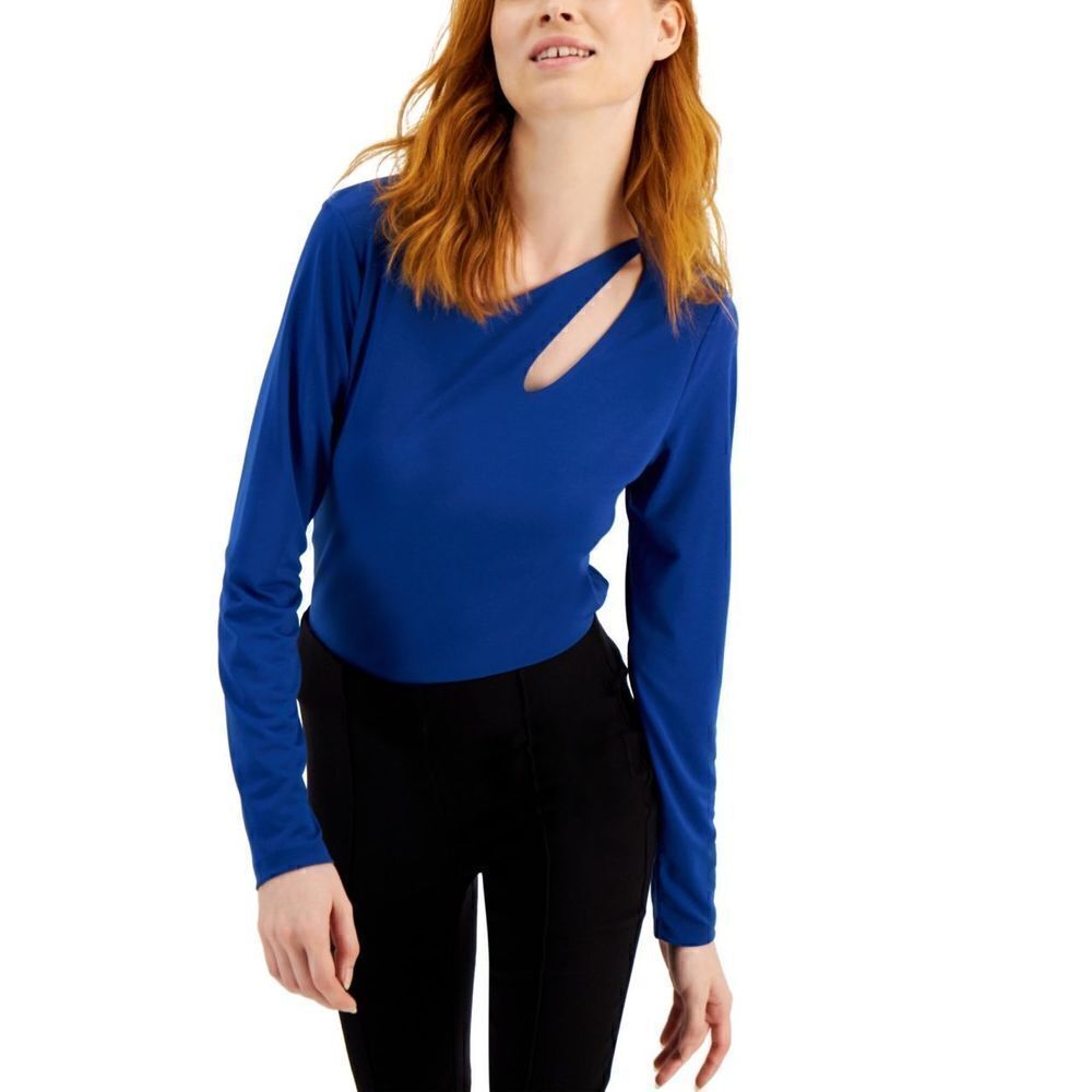 Womens Studio by JPR Cutout Royal Blue City Chic Top - Sz S